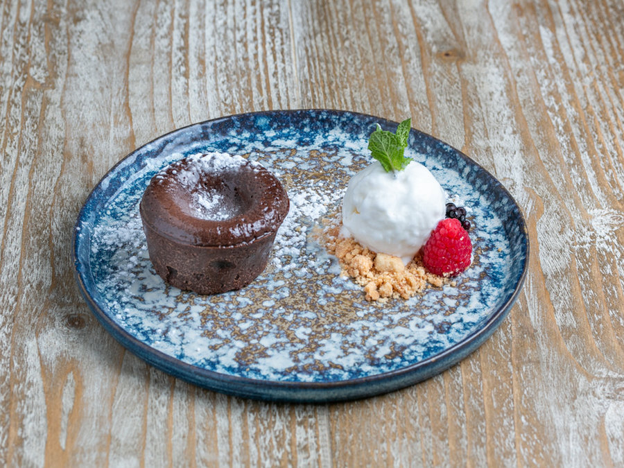 Coulant de Chocolate bei Tiki Beach Mallorca